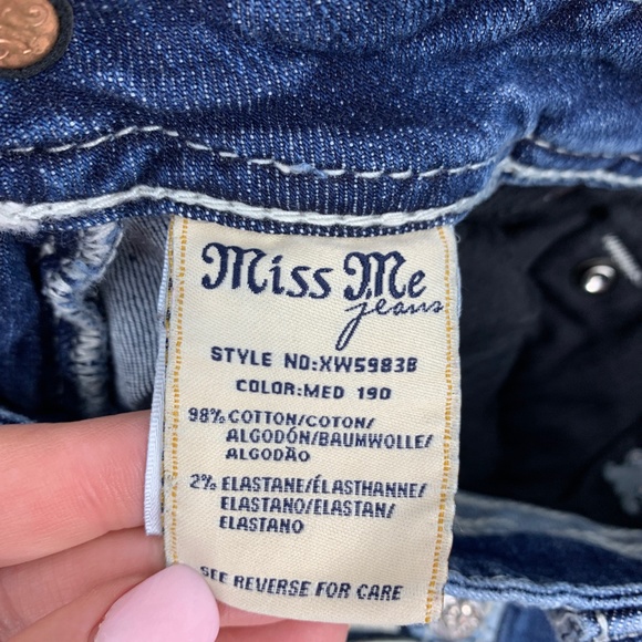 Miss Me Embellished Relaxed Boot Cut Jeans 29 x 33 - Picture 8 of 15